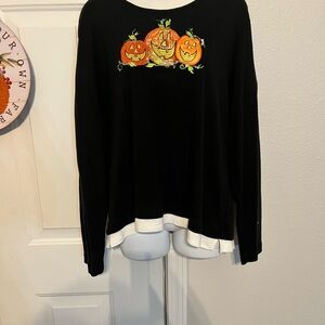 White‎ Stag Black Sweatshirt with Pumpkin Trio